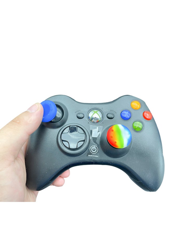 general Xbox360 Key Cap P5 P4 8-point Joystick Cap Xbox Game Controller Silicone Digital Computer/game Console Protective Case-Product Color:White - Image 3