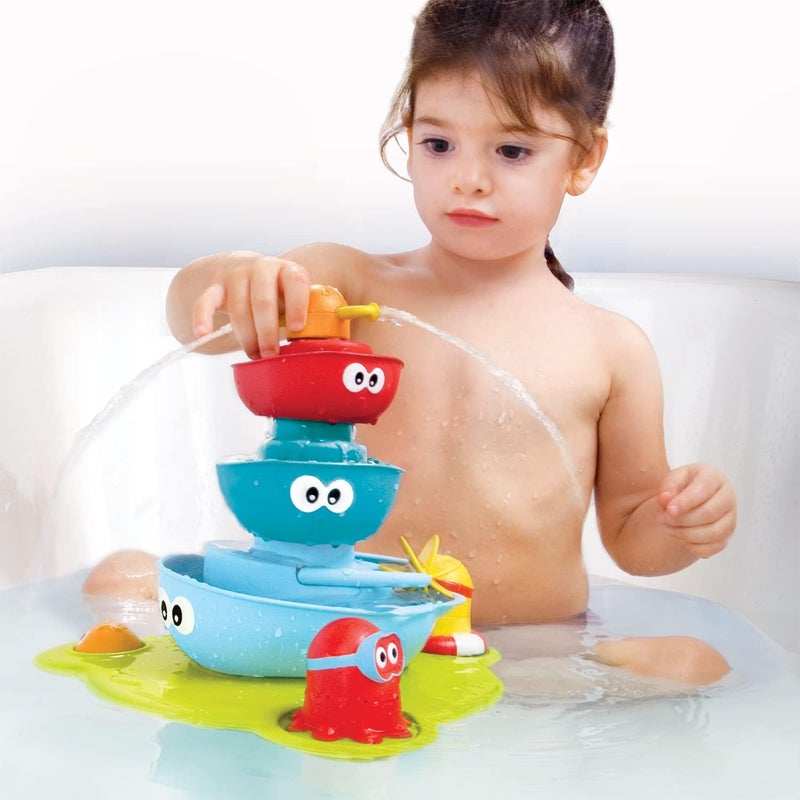 Yookidoo Bath Toy - Stack 'N' Spray Bathtub Fountain - 6 Unique Pieces with Different Functions - Image 3
