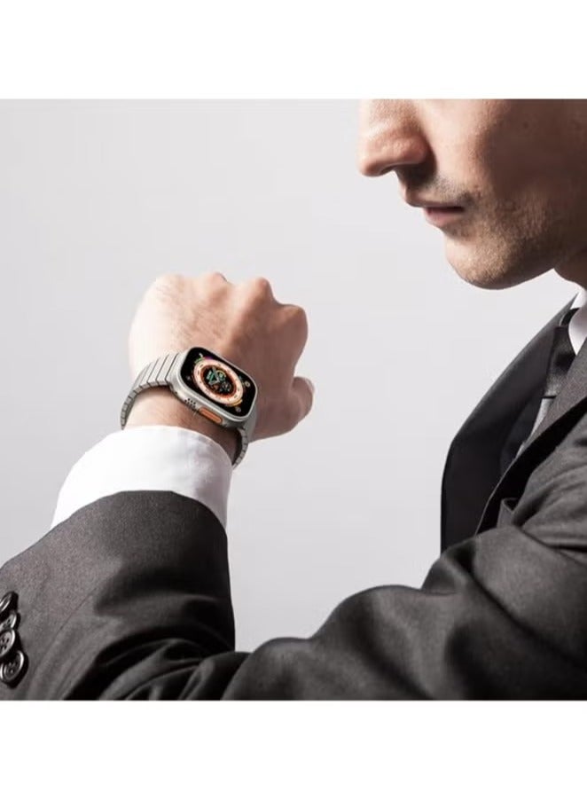 Beauenty Compatible with Apple Watch Ultra 2 Band 49mm 45mm 44mm 42mm, Men's Stainless Steel Metal Strap, Fits iWatch SE Series/8/7/6/5/4/3/2/1 - Image 5