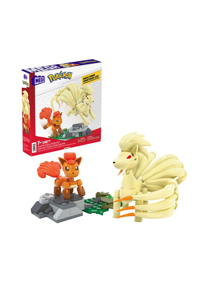 MEGA Pokémon Action Figure Building Toys, Vulpix Evolution Set With 145 Pieces And Ninetales, 2 Poseable Characters, Gift Idea For Kids  - Image 1