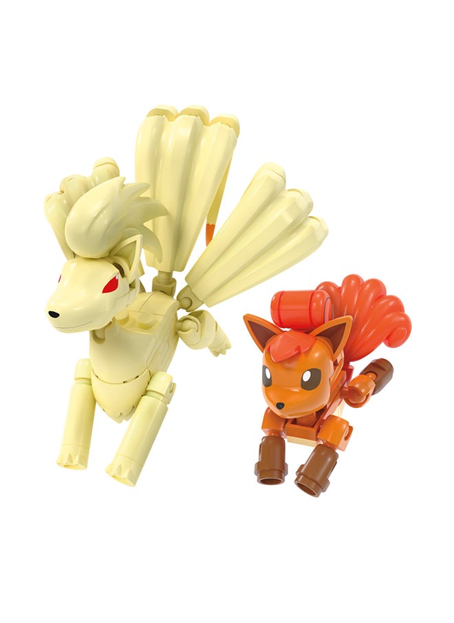 MEGA - Pokémon Action Figure Building Toys, Vulpix Evolution Set With 145 Pieces And Ninetales, 2 Poseable Characters, Gift Idea For Kids - Image 1