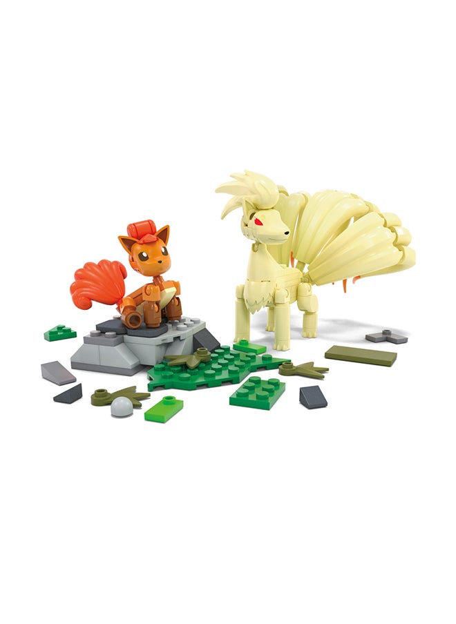 MEGA Pokémon Action Figure Building Toys, Vulpix Evolution Set With 145 Pieces And Ninetales, 2 Poseable Characters, Gift Idea For Kids  - Image 3