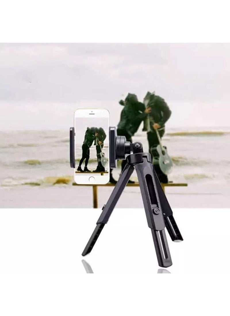 teknosepetim - 2 Stage Desktop Phone Holder Stand Smart Tripod Black 2 Stage Tripod - Image 1