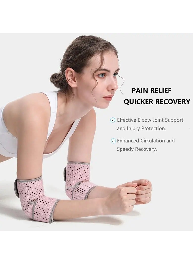 Adjustable Elbow Brace for Men & Women -InstantPain Relief for Tennis Elbow, Golfer's Elbow, Tendonitis &Arthritis -Advanced Support for Weightlifting, Gym, SportsInjury Recovery & Daily Use(Pink) - Image 3
