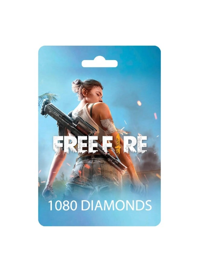 بطاقة هدايا رقمية Free Fire - 1080 + 108 ماسة (عالمية)