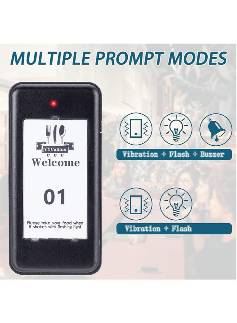 Apustim Restaurant Paging System，Restaurant-Specific Buzzers，16 Pagers With Buzzer，Vibration，And Flashing Functions，Buzzer Sound Can Be Turned Off，Suitable For Food Courts，Hotels，Hospital，And Other Venues - Image 2