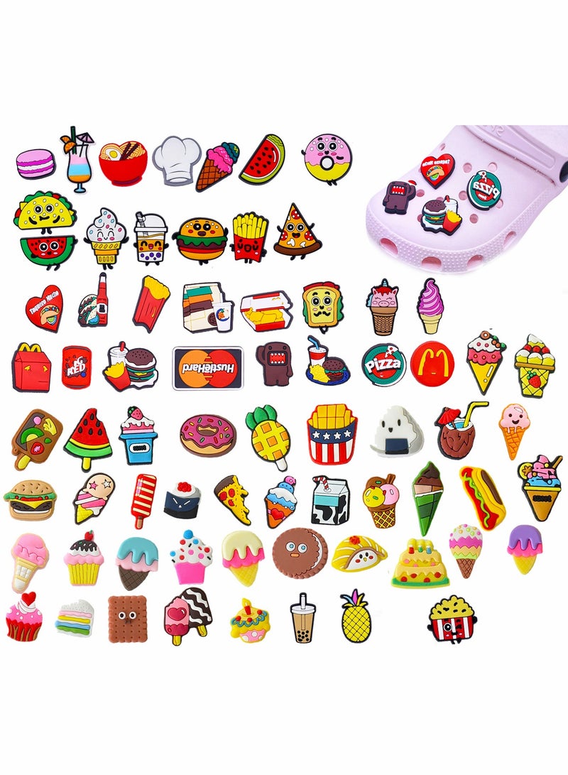 SYOSI Shoe Charms for Crocs, Cartoon Crocs Charm Decoration ​PVC Charms Bracelet Wristband for Men Women Kids Girl Boy, Buckle Party Favors Birthday Gifts Nurse Charm 70 PCS - Image 1