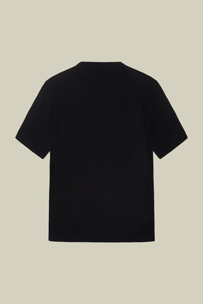 Doppelganger Blue Men's knitted T-shirt in 100% cotton crepe - Blue Navy for Men | Best Price UAE