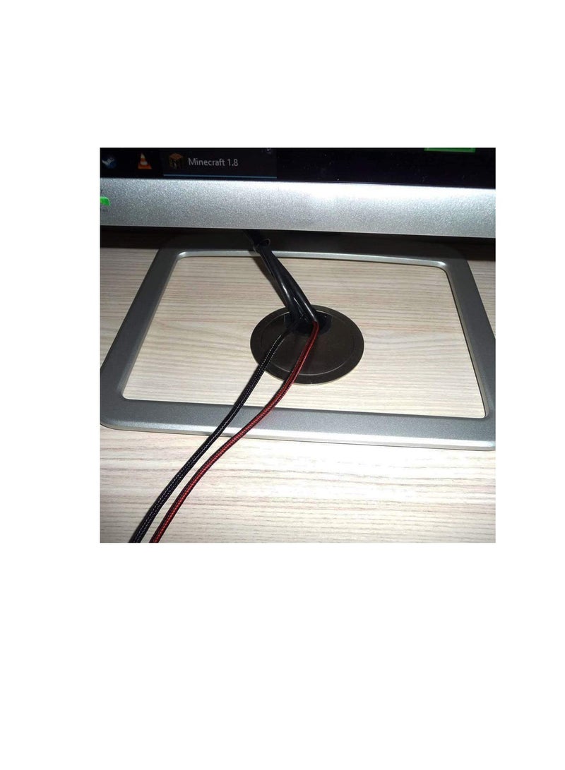 Round Grommet in Cable Outlet Cover Grommet Table Wire Organizer with Hole Saw or Desk Table Cable Tidy Vigorous Desk Table Grommet Stainless Steel Cable Tidies Port Hole Covers  - Image 2