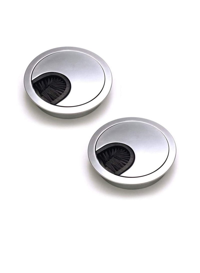 Round Grommet in Cable Outlet Cover Grommet Table Wire Organizer with Hole Saw or Desk Table Cable Tidy Vigorous Desk Table Grommet Stainless Steel Cable Tidies Port Hole Covers  - Image 1