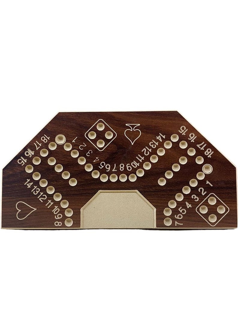 MARAH TOYS - A Strong Wooden Jackaroo Game For Strategic Planning 4 Players With a Luxury Bag 40 X 40 Cm Numbered - Image 1