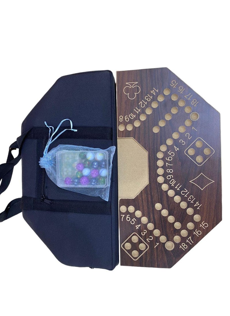 MARAH TOYS A Strong Wooden Jackaroo Game For Strategic Planning 4 Players With a Luxury Bag 40 X 40 Cm Numbered  - Image 5