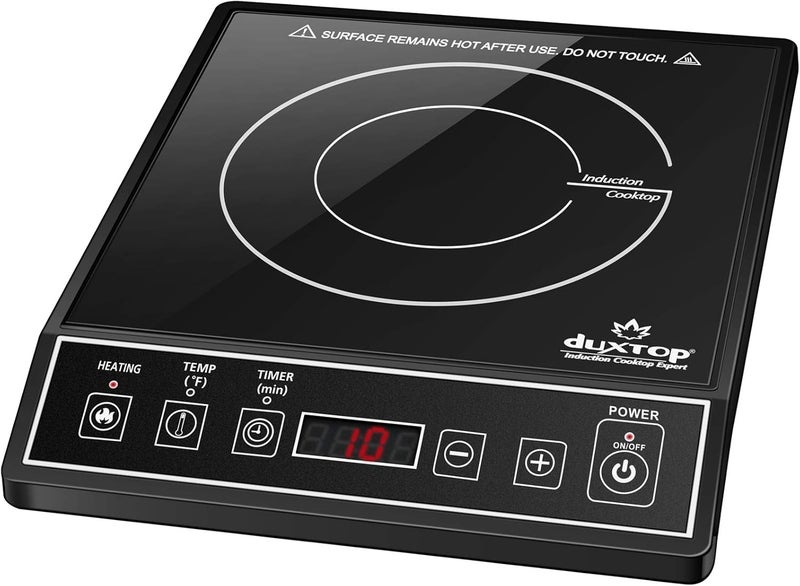 Duxtop 1800W Portable Induction Cooktop Countertop Burner, Black 9100MC/BT-M20B - Image 1