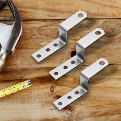 Bivethoi 15pcs Metal Z Angle Brackets 1 Inch / 25mm, Corner Mounting Shelf Brace with Screws, Furniture Fastener Photo Frame Brace Accessories - Image 5