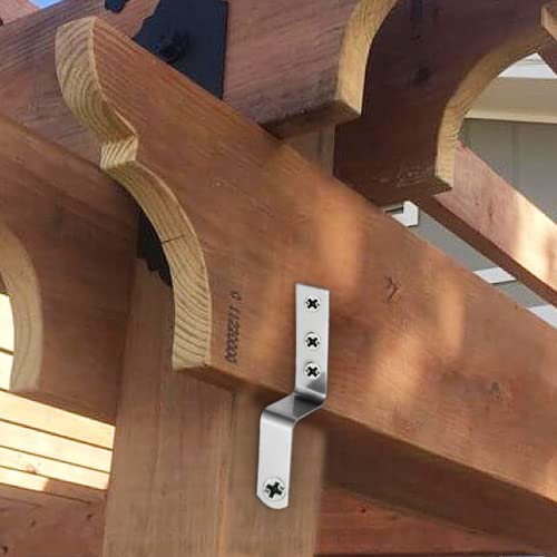 Bivethoi 15pcs Metal Z Angle Brackets 1 Inch / 25mm, Corner Mounting Shelf Brace with Screws, Furniture Fastener Photo Frame Brace Accessories - Image 2