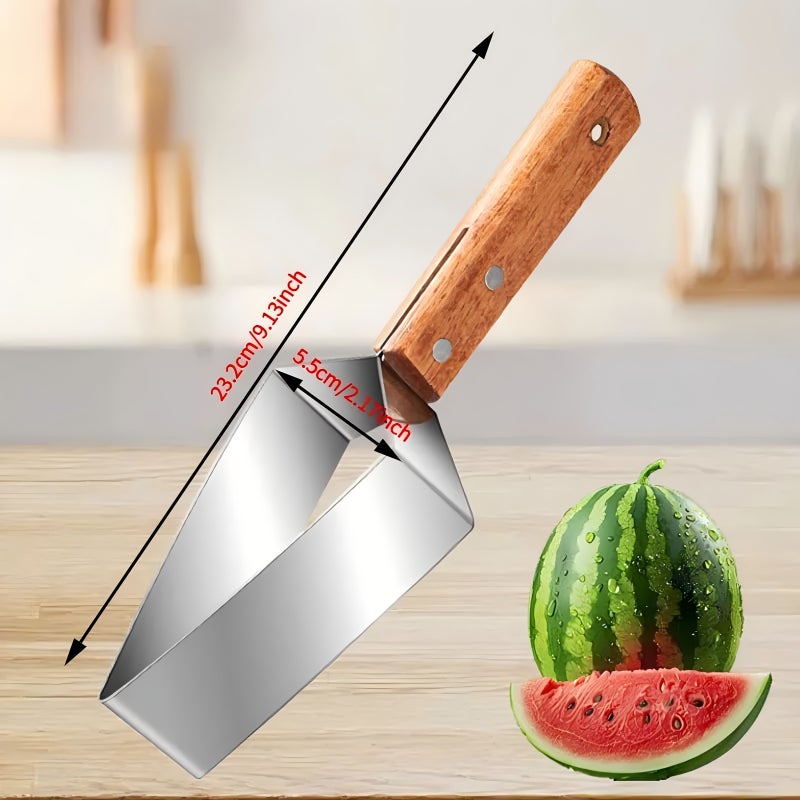Stainless Steel Watermelon Cutter Multifunctional Fruit Slicer Dicer 1pc - Image 3