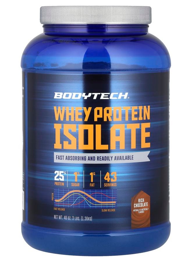 Whey Protein Isolate Rich Chocolate 3 lbs (1.36 kg)
