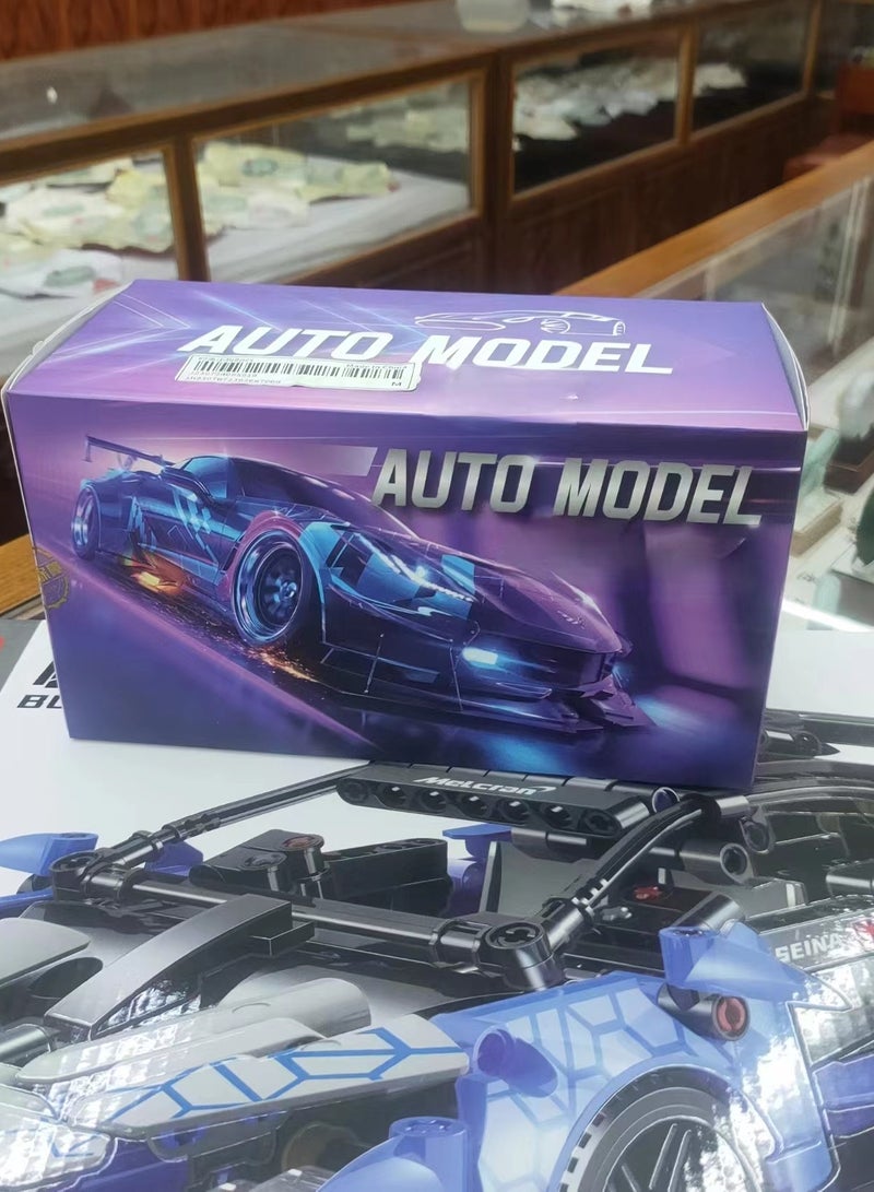 Car building blocks Car model with pull-back function Exquisite workmanship - Image 1
