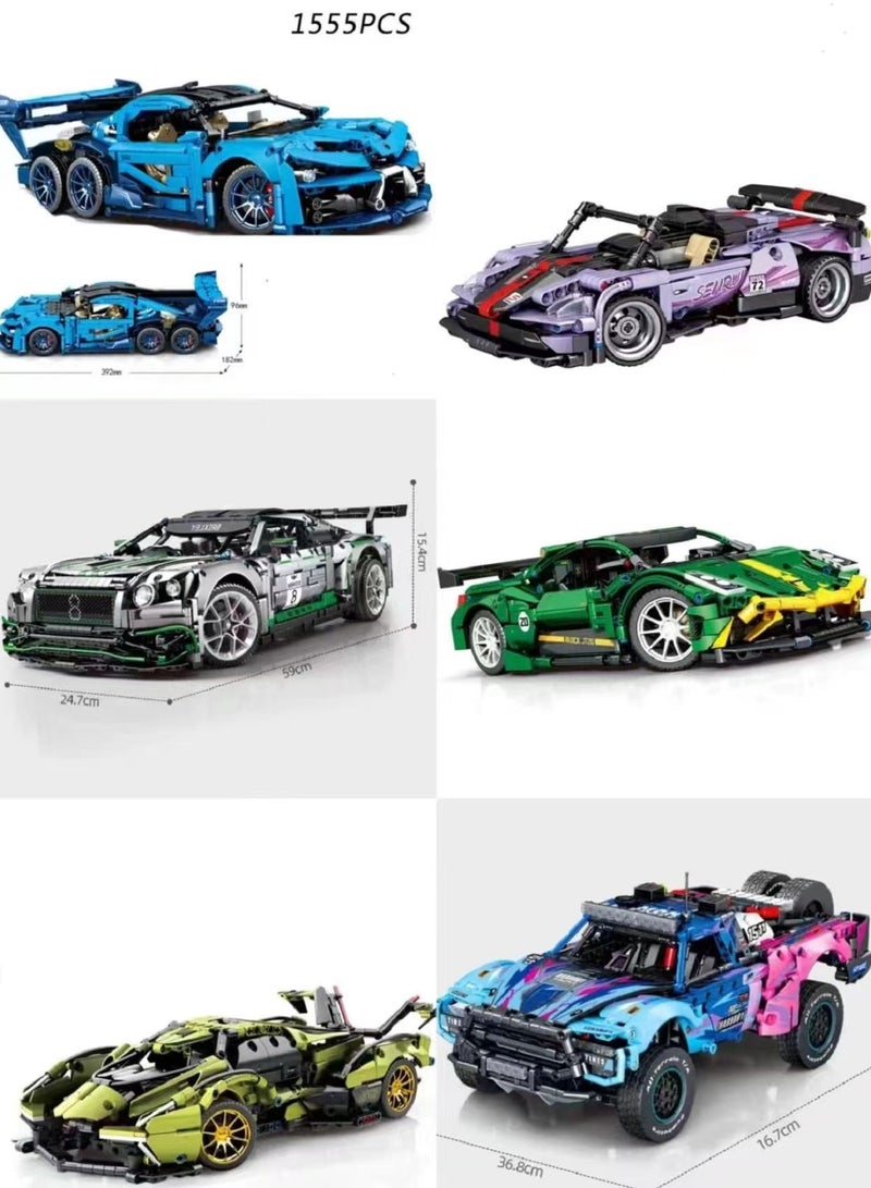 Car building blocks Car model with pull-back function Exquisite workmanship - Image 5