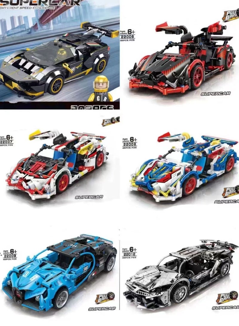 Car building blocks Car model with pull-back function Exquisite workmanship - Image 4