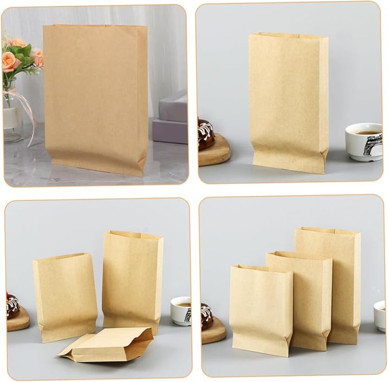 Kraft Paper Jewelry Bags 100pcs Brown Packaging Bags For Gift Storage - Image 5