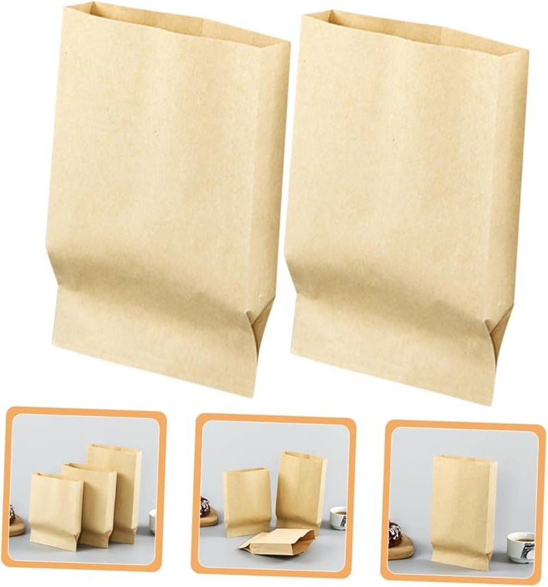 Kraft Paper Jewelry Bags 100pcs Brown Packaging Bags For Gift Storage - Image 3