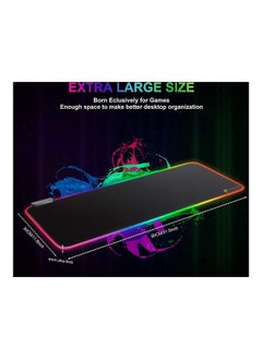 NIBEMINENT RGB Gaming LED Extended Keyboard And Mouse Pad With Anti-Slip Rubber Base Extra Large 300 x 800mm -wired  - Image 4