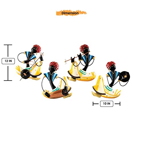 Karigaari India Traditions of Rajasthan : Band of 4 Men Playing Instruments - Image 3