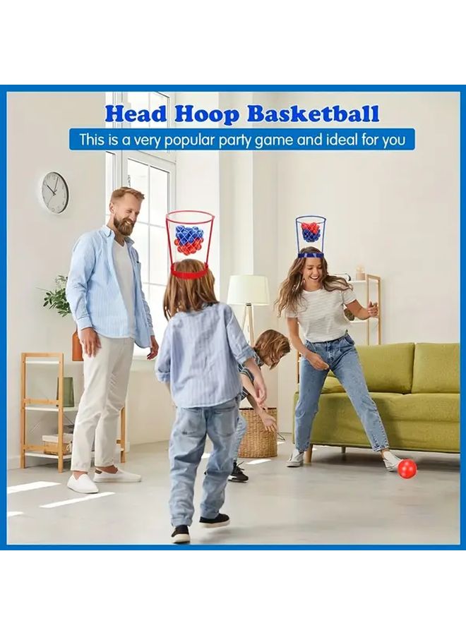 Blue Adjustable Basketball Frame Set with 20 Balls for Indoor Outdoor Family Fun - Image 5
