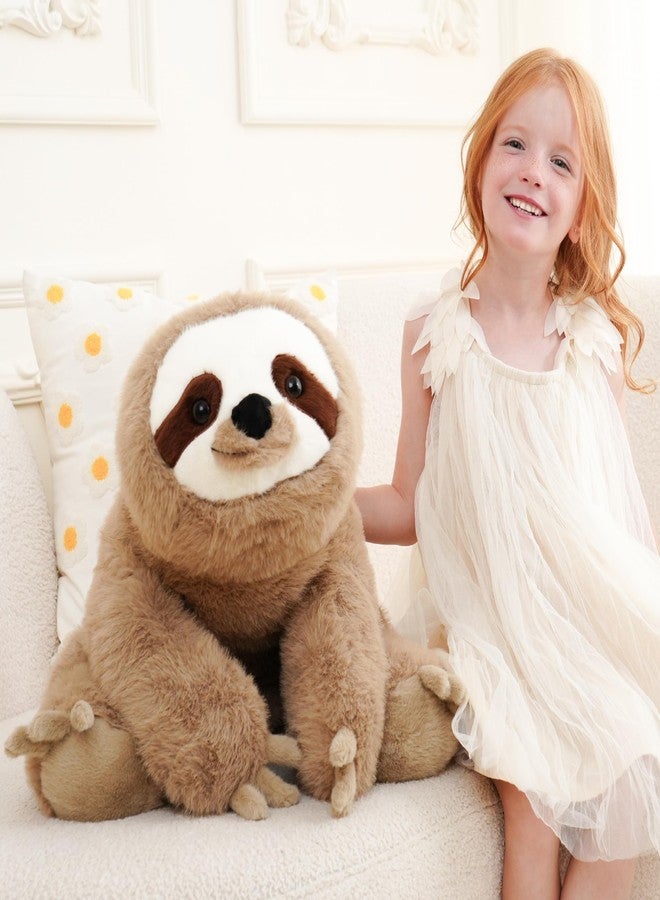 AmyToo Weighted Stuffed Animals, Weighted Sloth Stuffed Animal, Giant Sloth Plush, Toy Gifts for Kids & Adults, Brown, 4.5 lbs, 25 Inch - Image 3