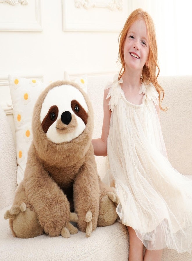 AmyToo Weighted Stuffed Animals, Weighted Sloth Stuffed Animal, Giant Sloth Plush, Toy Gifts for Kids & Adults, Brown, 4.5 lbs, 25 Inch - Image 1