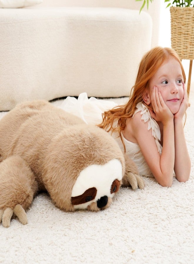 AmyToo Weighted Stuffed Animals, Weighted Sloth Stuffed Animal, Giant Sloth Plush, Toy Gifts for Kids & Adults, Brown, 4.5 lbs, 25 Inch - Image 4