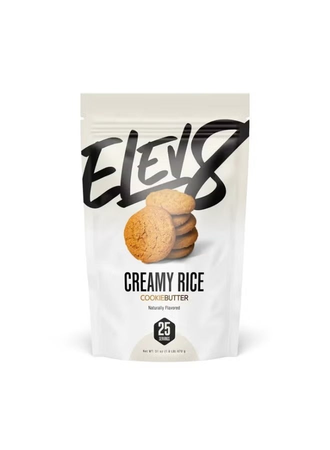 Elev8 Creamy Rice Cookie Butter Flavor 875g Dairy Free and Gluten Free Rice CreamElev8 Creamy Rice Cookie Butter Flavor 875g Dairy Free and Gluten Free Rice Cream - Image 1