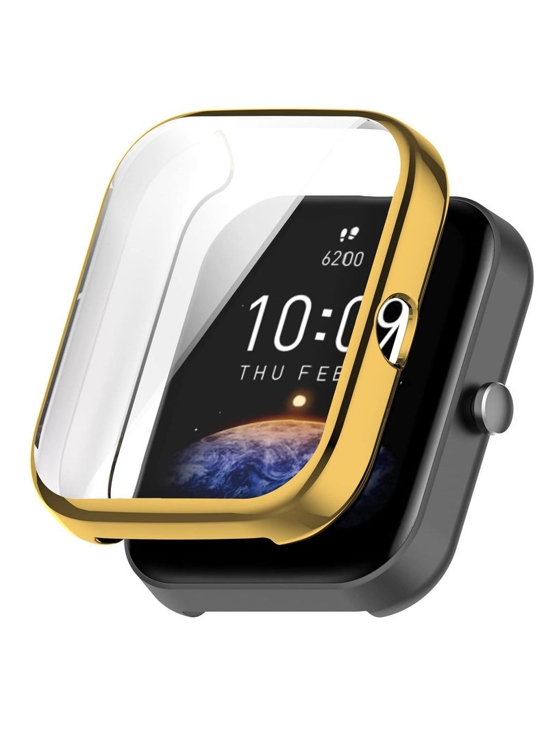 Amazfit Bip 3/3 Pro 360 Silicone Soft Case With Full Protecion - Gold