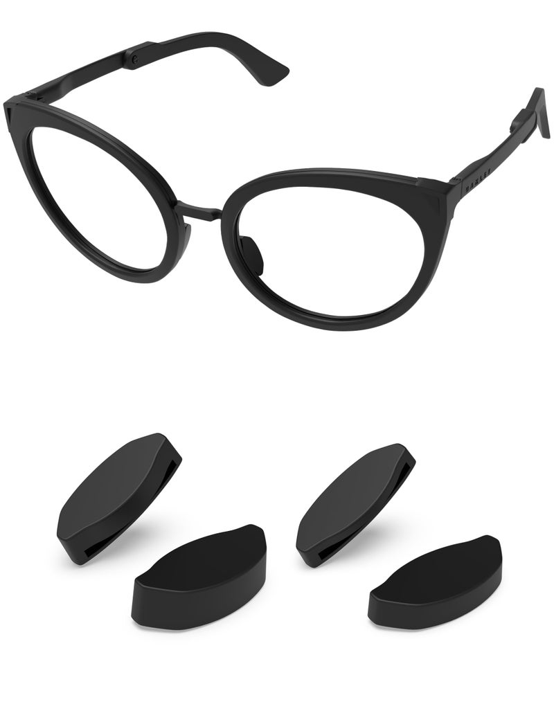PapaViva 2 Pairs Replacement Nose Pieces for Oakley Frogskin Range OO9284 / Frogskin Hybrid OO9289/ Top Knot OO9434 / HSTN OO9242 / Sielo OO9288 - Black - Image 1