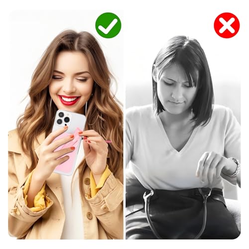 Rookii Lipstick Holder Phone Case,Silicone Lipgloss Holder, Adhesive Lip Gloss Balm Card Holder for iPhone and Android(rose) - Image 4