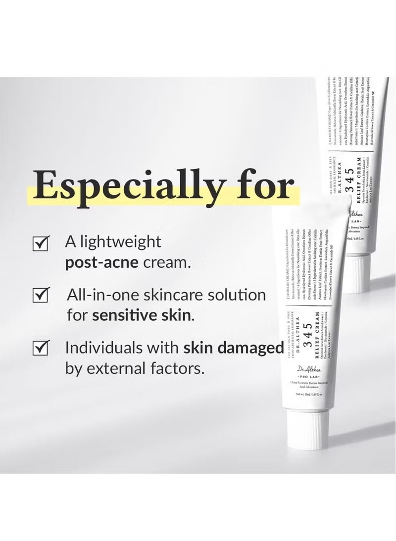 دي آر.ألثيا كريم دكتور ألثيا المهدئ والمرطب 345، 50 مل + أمبولة كبسولة مدغشقر سنتيلا تون لتفتيح البشرة 100 مل - Image 5