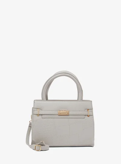 ELLA structured satchel with top handle and strap