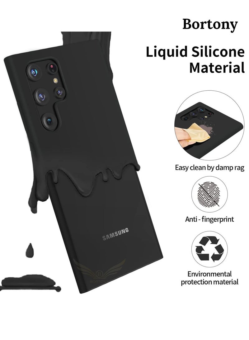 BORTONY Galaxy S22 Ultra Soft Liquid Silicone Case Slim Full-Body Protective Silicone Case Cover for Samsung Galaxy S22 Ultra 6.8 inch 2022 Released - Image 3