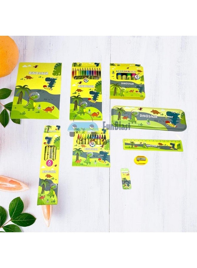 FunBlast FunBlast Stationary Kit for Girls Pencil Pen Book Eraser Sharpener Diary - Dinosaur Stationary Kit Set for Boys, Girls/Birthday Gift/Return Gift for Kids (Multicolor)  - Image 5