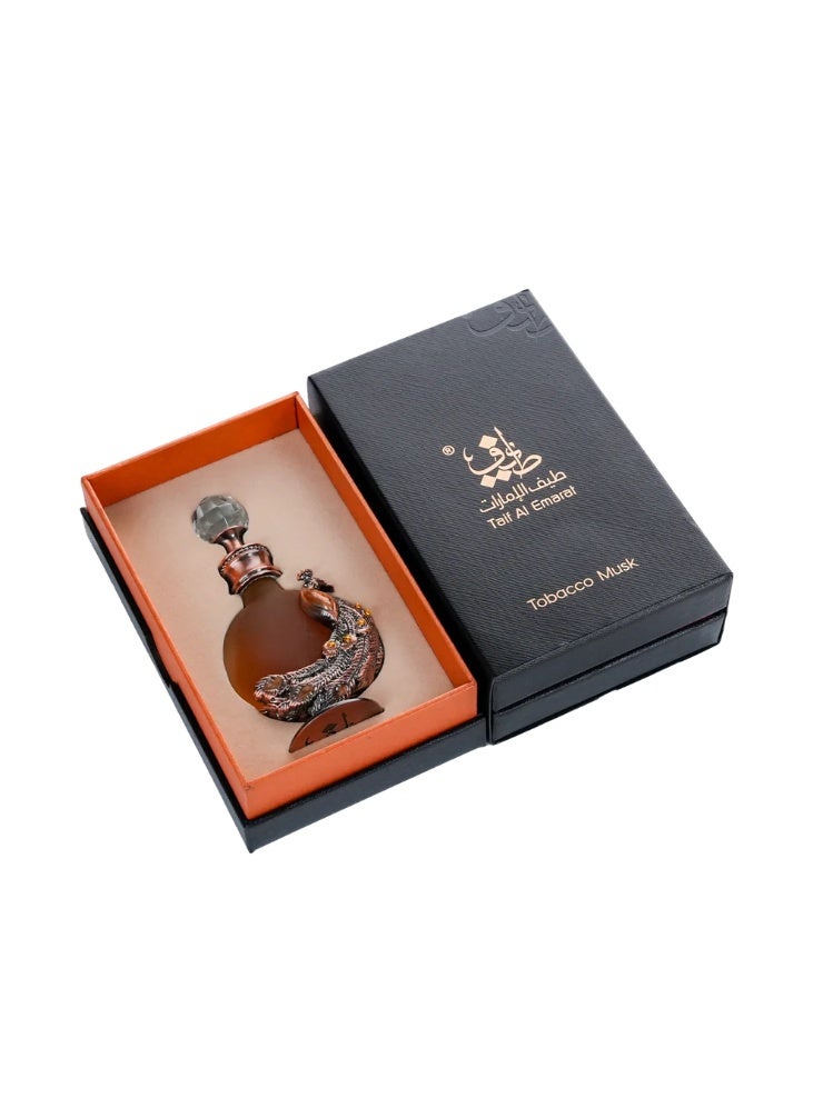 Taif Al Emarat Peacock P001 Tobacco Musk Perfume Oil – Long Lasting Unisex Fragrance Attar, 12ml - Image 2