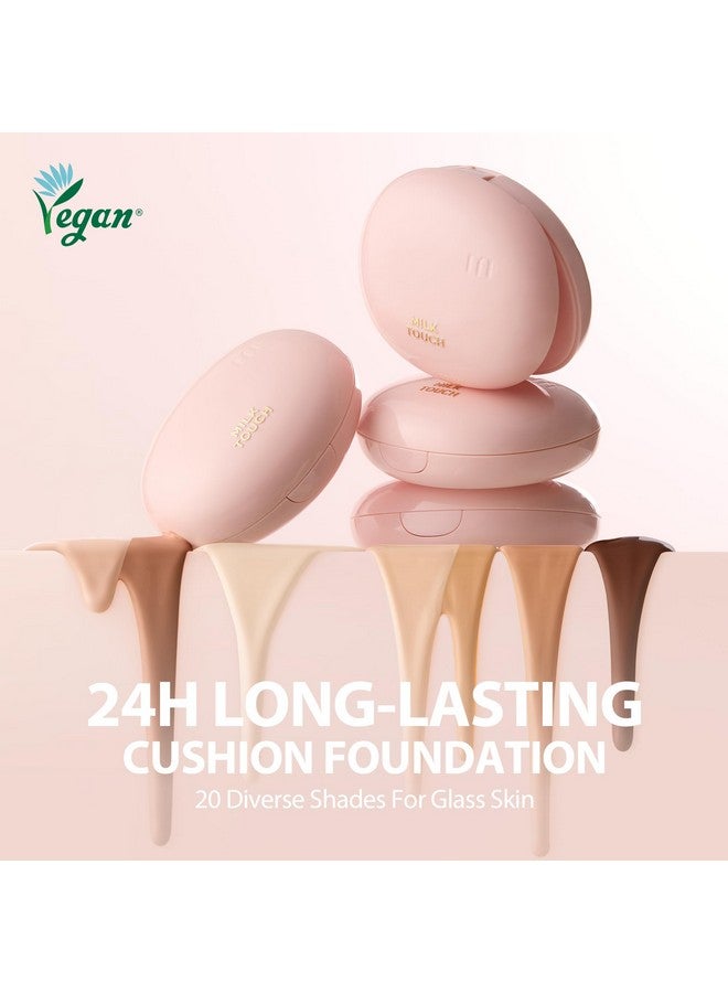 ميلك تاتش كريم أساس ميلك تاتش ميلكي جلو كوشن | هدية للجوارب | وسادة كورية رائجة | بشرة زجاجية، مقاومة للأكسدة، تدوم طويلًا، لا تتجعد، مرطبة | أفكار لهدايا عيد الميلاد (لون عاجي فاتح 15N) - Image 2