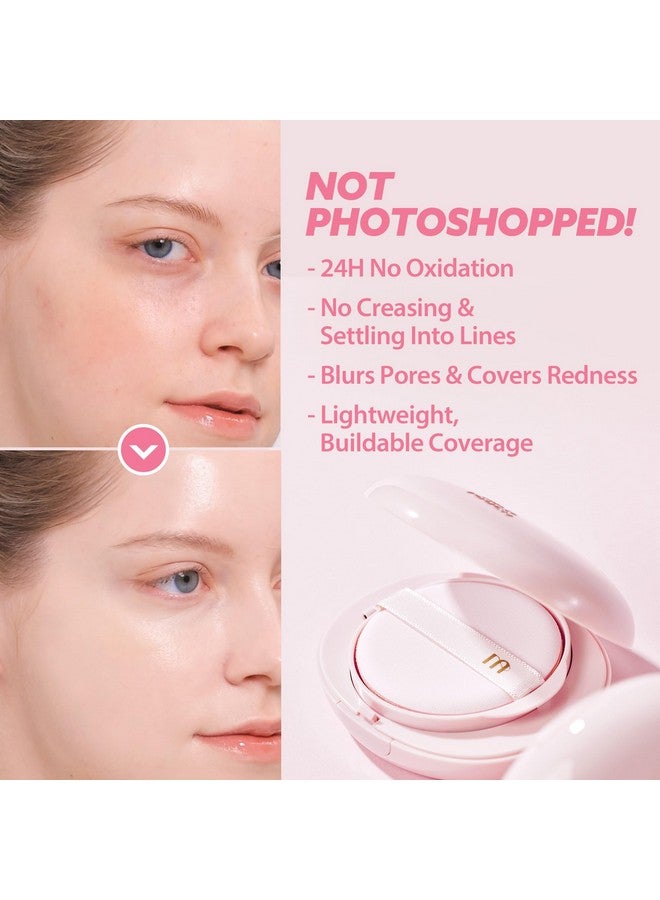 ميلك تاتش كريم أساس ميلك تاتش ميلكي جلو كوشن | هدية للجوارب | وسادة كورية رائجة | بشرة زجاجية، مقاومة للأكسدة، تدوم طويلًا، لا تتجعد، مرطبة | أفكار لهدايا عيد الميلاد (لون عاجي فاتح 15N) - Image 5