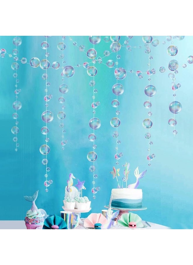 Decor365 Decor365 Little Mermaid Party Decorations Purple Blue Bubble Garlands Hanging Bubbles Streamer Banner Backdrop Decor Ocean Theme Under The Sea Decor Beach Pool Side Girls Birthday Party Supplies  - Image 5