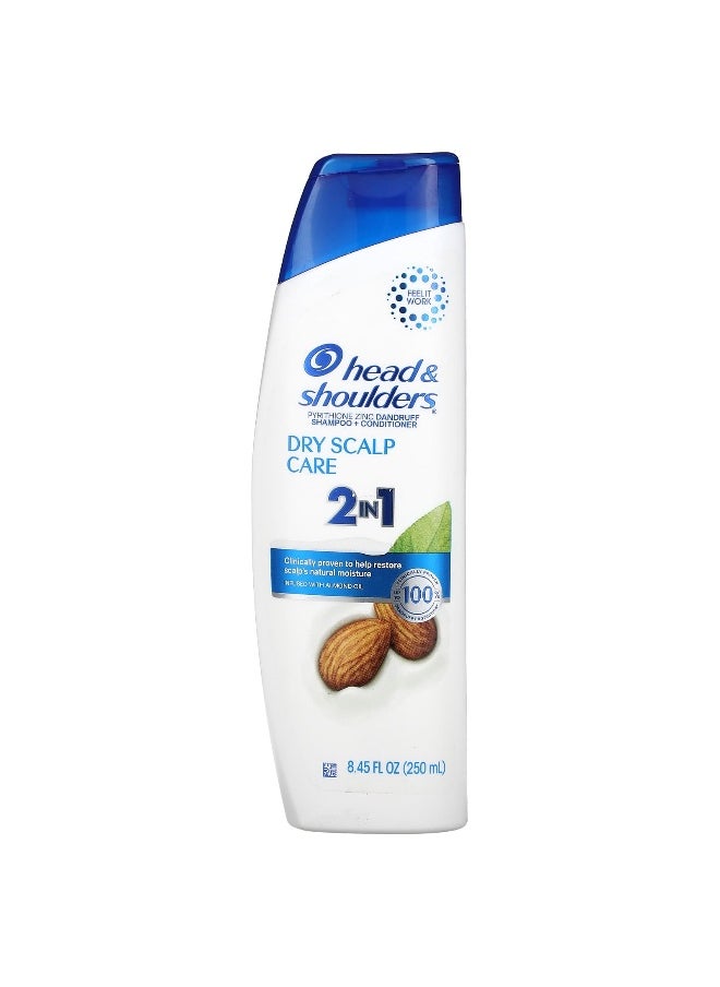 Head & Shoulders Head & Shoulders, 2 in 1 Shampoo + Conditioner, Dry Scalp Care, Infused with Almond Oil, 8.45 fl oz (250 ml)  - Image 1