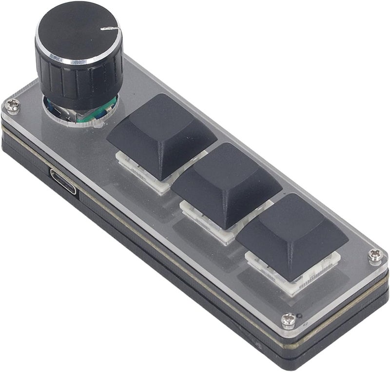 Acouto 3 Key Programmable Keypad Keyboard USB Wired & with Customizable Knob for Ulti Control - Image 3