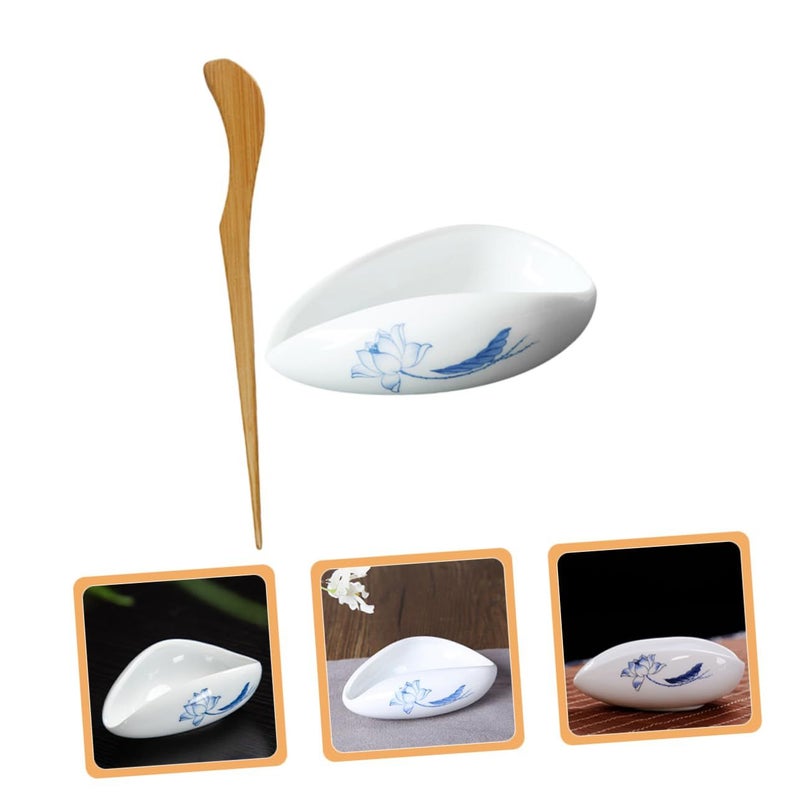 Kichvoe Ceramic Tea Scoop Elegant Loose Tea Holder For Tea Lovers Daily Use Easy Clean - Image 5