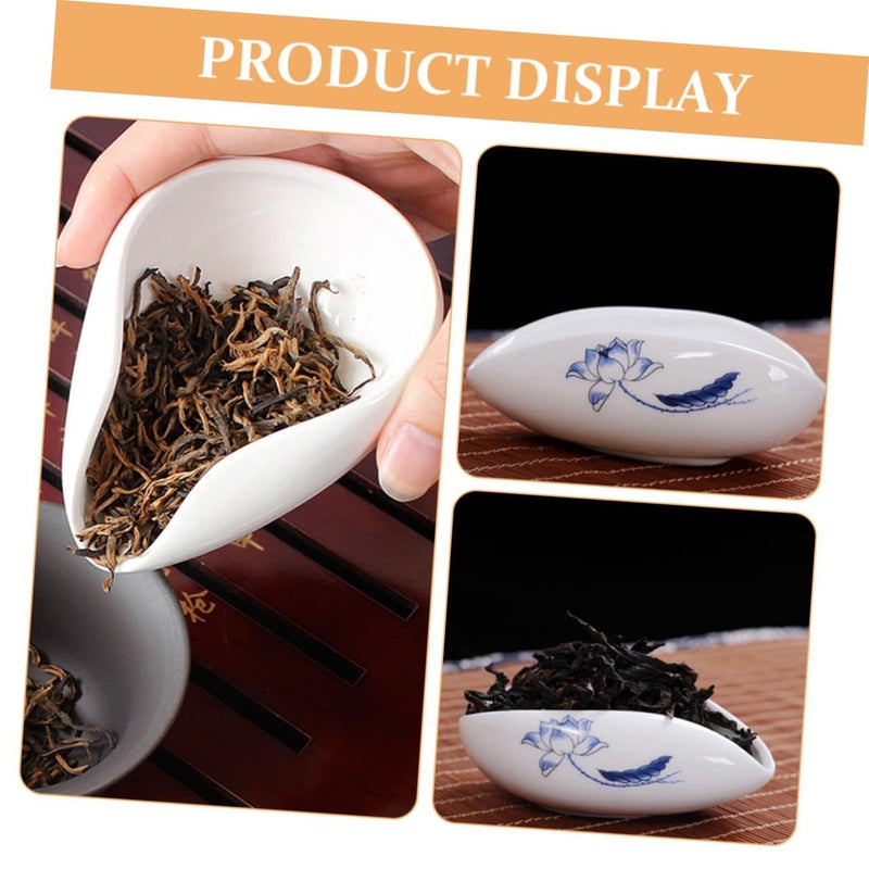 Kichvoe Ceramic Tea Scoop Elegant Loose Tea Holder For Tea Lovers Daily Use Easy Clean - Image 3