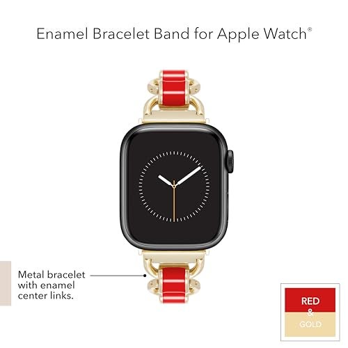 Anne Klein Fashion Chain Bracelet for Apple Watch Secure Adjustable Apple Watch Replacement Band Fits Most Wrists - Image 3