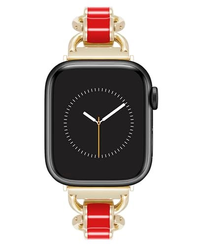 Anne Klein Fashion Chain Bracelet for Apple Watch Secure Adjustable Apple Watch Replacement Band Fits Most Wrists - Image 1